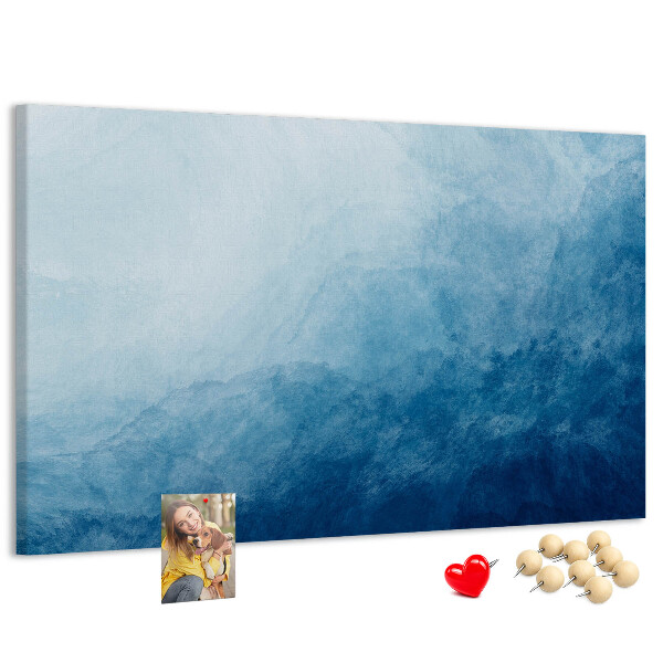 Tableau de liège Des nuances de bleu en vagues délicates