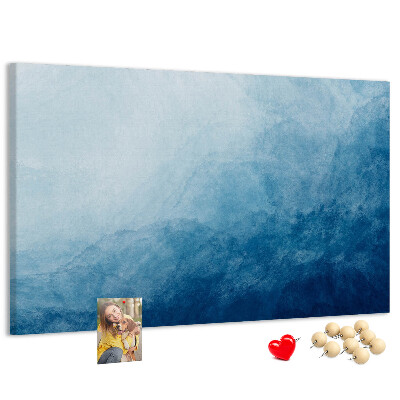 Tableau de liège Des nuances de bleu en vagues délicates