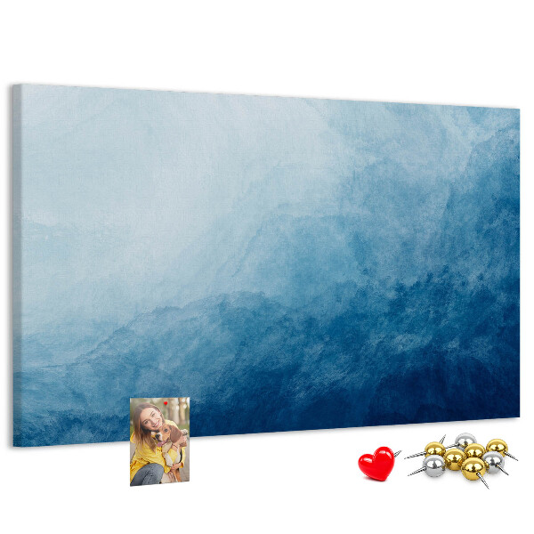 Tableau de liège Des nuances de bleu en vagues délicates