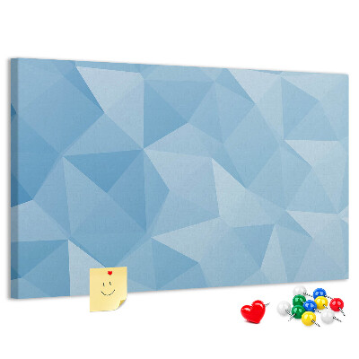 Tableau en liège Triangles géométriques bleus dans des nuances