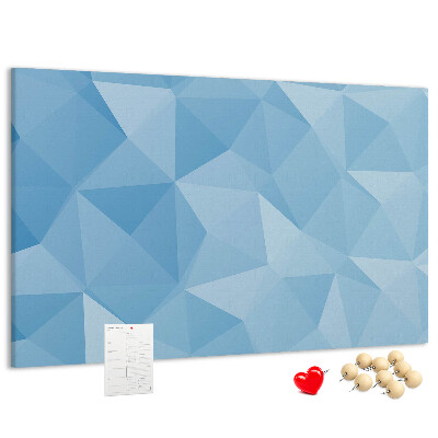 Tableau en liège Triangles géométriques bleus dans des nuances