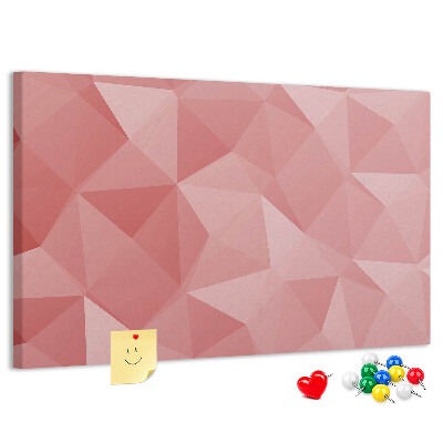Tableau en liège Géométrie dans des tons de rose et de beige