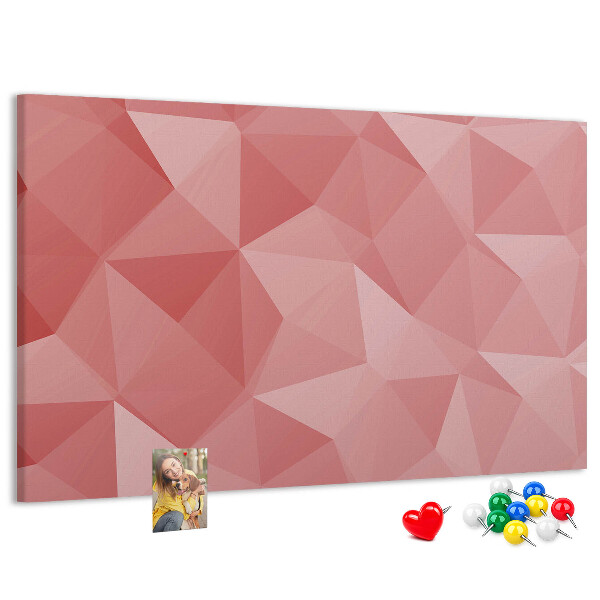 Tableau en liège Géométrie dans des tons de rose et de beige