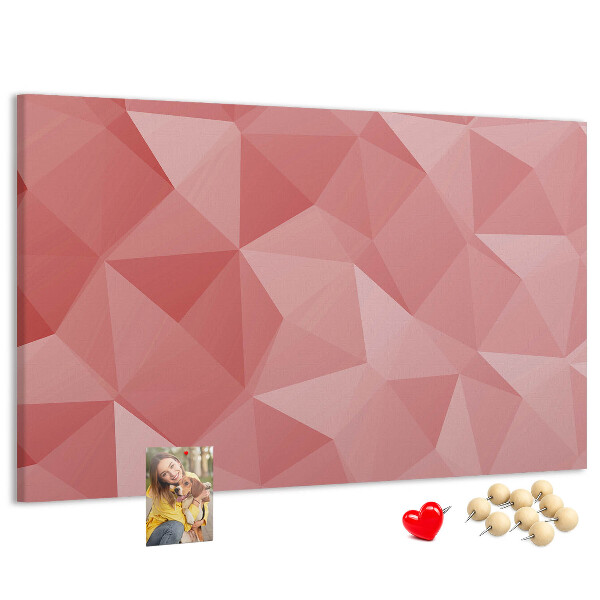 Tableau en liège Géométrie dans des tons de rose et de beige