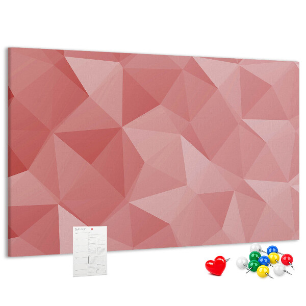 Tableau en liège Géométrie dans des tons de rose et de beige