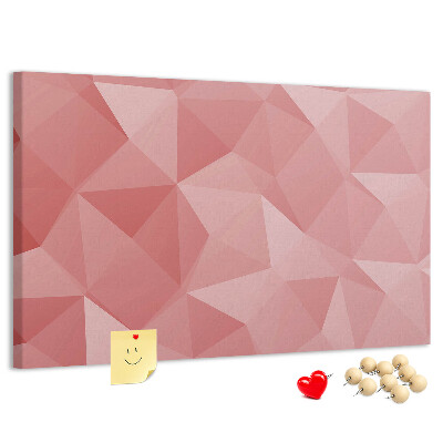 Tableau en liège Géométrie dans des tons de rose et de beige