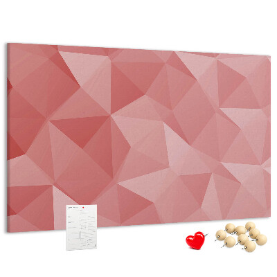 Tableau en liège Géométrie dans des tons de rose et de beige