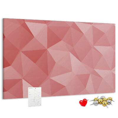 Tableau en liège Géométrie dans des tons de rose et de beige