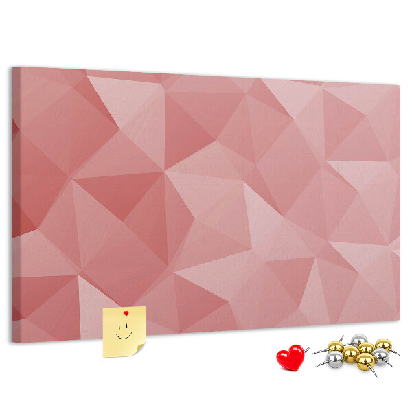 Tableau en liège Géométrie dans des tons de rose et de beige