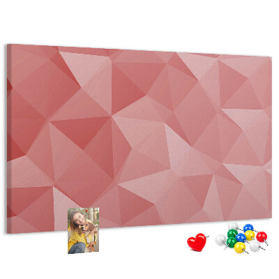 Tableau en liège Géométrie dans des tons de rose et de beige