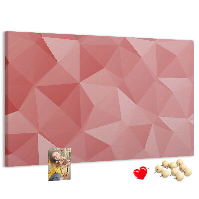 Tableau en liège Géométrie dans des tons de rose et de beige