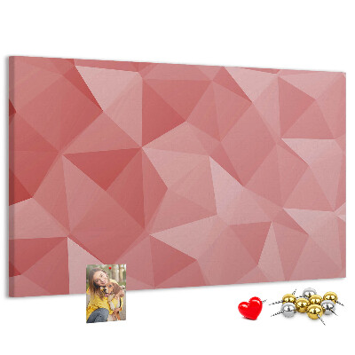 Tableau en liège Géométrie dans des tons de rose et de beige