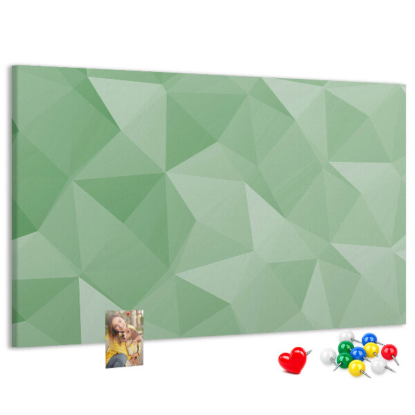 Tableau affichage liège Motif abstrait dans des tons de vert