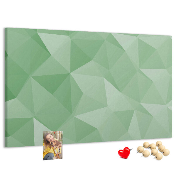 Tableau affichage liège Motif abstrait dans des tons de vert