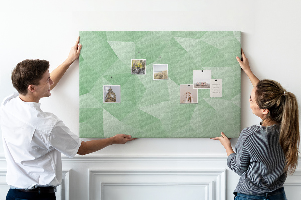 Tableau affichage liège Motif abstrait dans des tons de vert