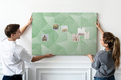 Tableau affichage liège Motif abstrait dans des tons de vert