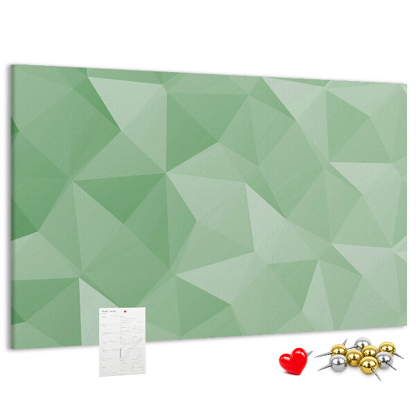 Tableau affichage liège Motif abstrait dans des tons de vert
