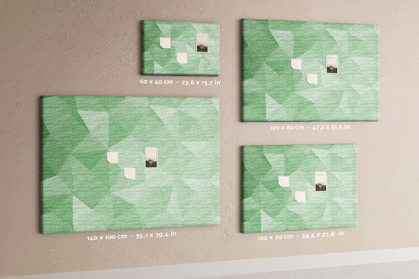 Tableau affichage liège Motif abstrait dans des tons de vert