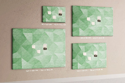 Tableau affichage liège Motif abstrait dans des tons de vert