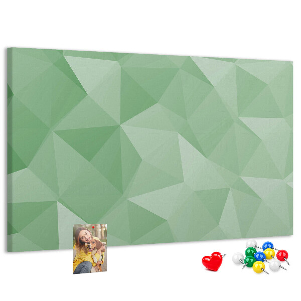 Tableau affichage liège Motif abstrait dans des tons de vert