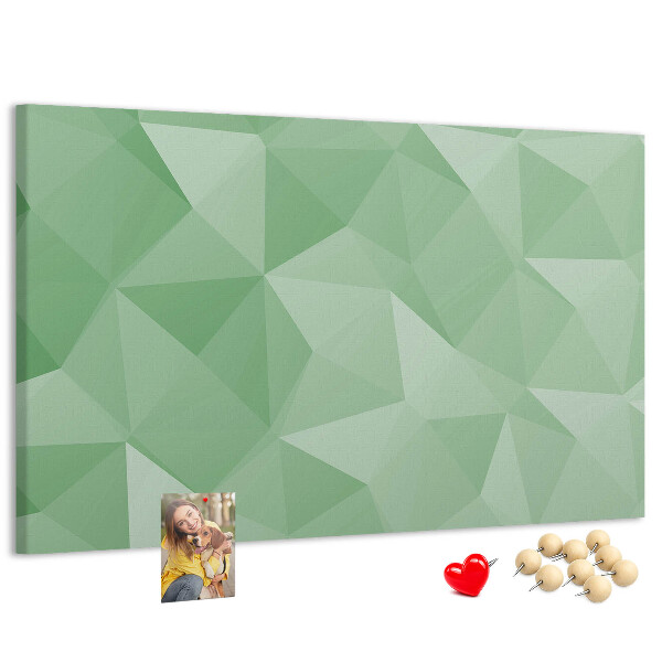 Tableau affichage liège Motif abstrait dans des tons de vert