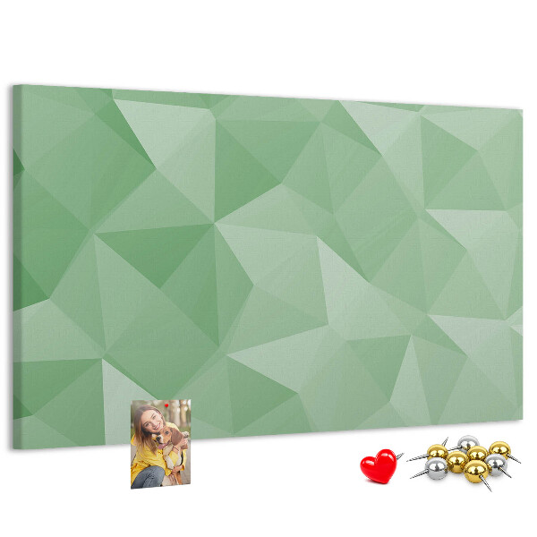 Tableau affichage liège Motif abstrait dans des tons de vert