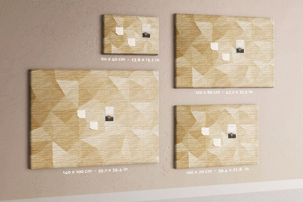 Tableau de liège Motif abstrait dans les tons beiges