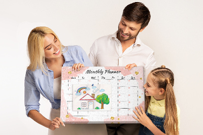 Tableau affichage liège Un forfait mensuel élégant aux couleurs pastel
