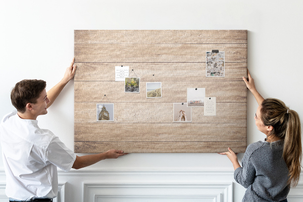 Tableau affichage liège Bois naturel aux teintes chaudes