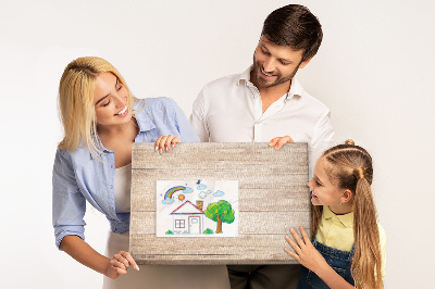 Tableau affichage liège Bois naturel aux teintes chaudes