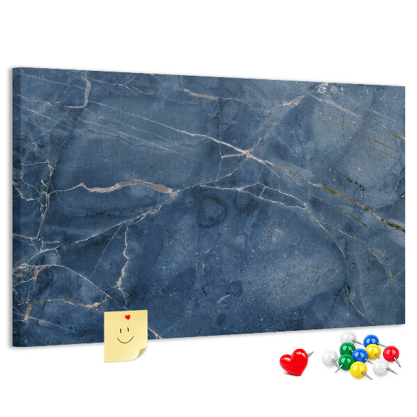 Tableau en liège Marbre bleu marine veiné de clair.