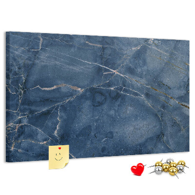 Tableau en liège Marbre bleu marine veiné de clair.