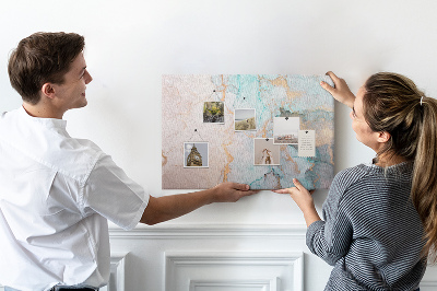 Tableau de liège Motif abstrait dans des tons de bleu