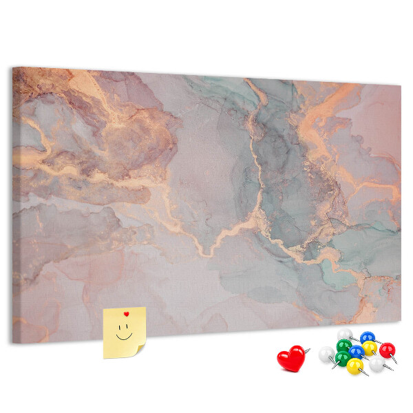 Tableau en liège Motif abstrait aux teintes pastel