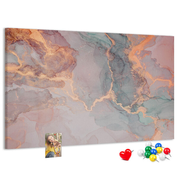 Tableau en liège Motif abstrait aux teintes pastel