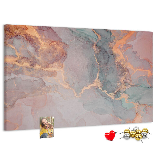 Tableau en liège Motif abstrait aux teintes pastel