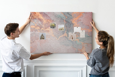 Tableau en liège Motif abstrait aux teintes pastel