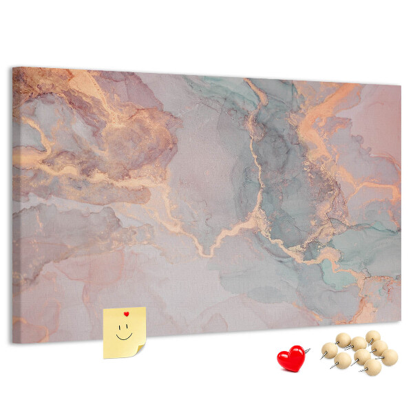 Tableau en liège Motif abstrait aux teintes pastel