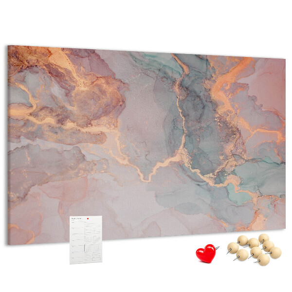Tableau en liège Motif abstrait aux teintes pastel