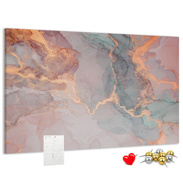 Tableau en liège Motif abstrait aux teintes pastel