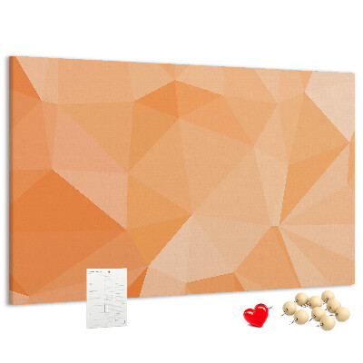 Tableau en liège Nuances géométriques d'orange dans des triangles