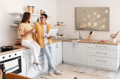 Tableau de liège Des lignes délicates dans des tons beiges