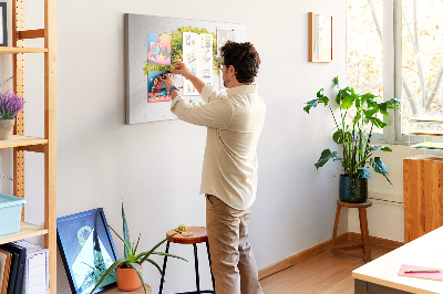 Tableau en liège Arbre généalogique aquarelle avec feuilles