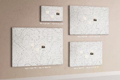 Tableau de liège Lignes abstraites sous forme de contours