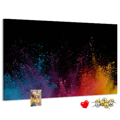 Tableau affichage liège Une explosion de couleurs sur fond noir