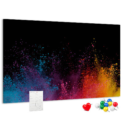 Tableau affichage liège Une explosion de couleurs sur fond noir