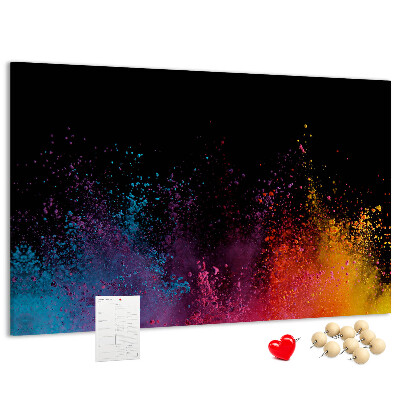 Tableau affichage liège Une explosion de couleurs sur fond noir