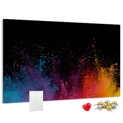 Tableau affichage liège Une explosion de couleurs sur fond noir