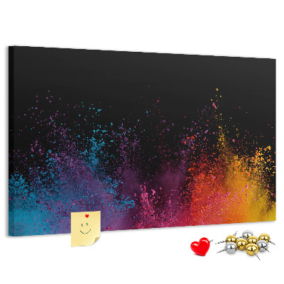 Tableau affichage liège Une explosion de couleurs sur fond noir