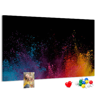 Tableau affichage liège Une explosion de couleurs sur fond noir